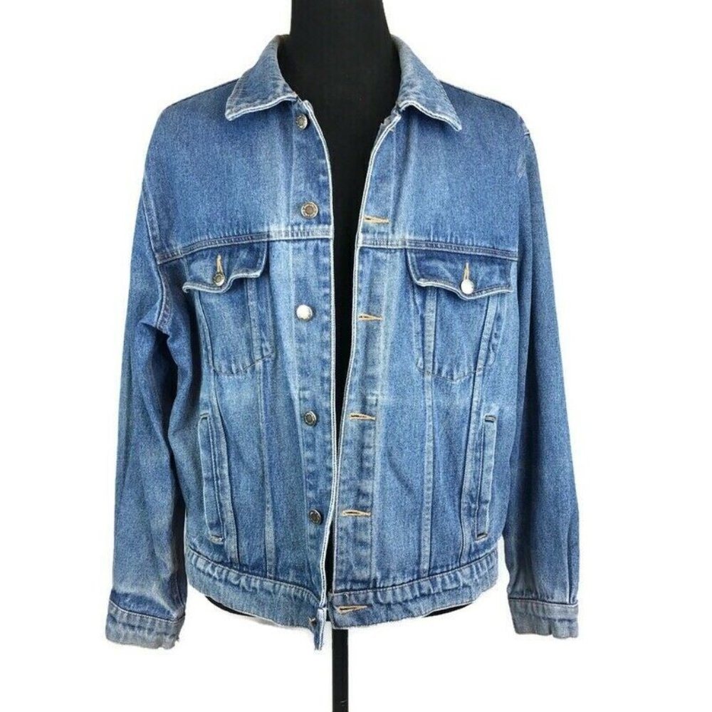 Vtg Wrangler Hero Blue Denim Jean Jacket